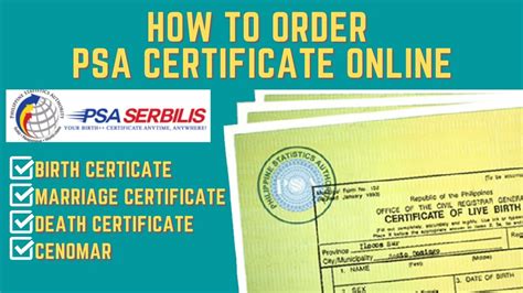 e census psa|Online Application: PSA Certificates (Birth, Marriage, Death & CENOMAR).